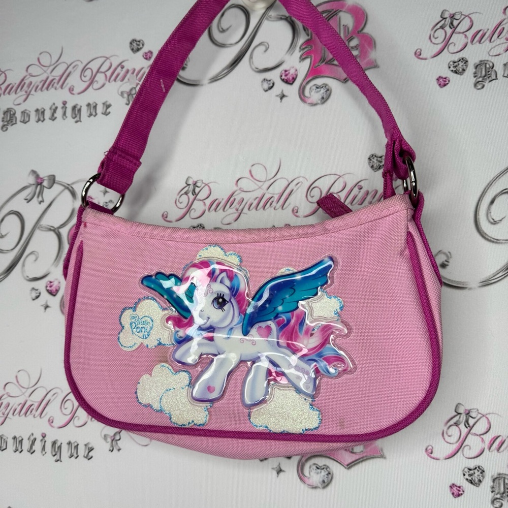 My little pony bag mini hobo style star catcher sparkly Pink Pony Shoulder Bag - Picture 4 of 7